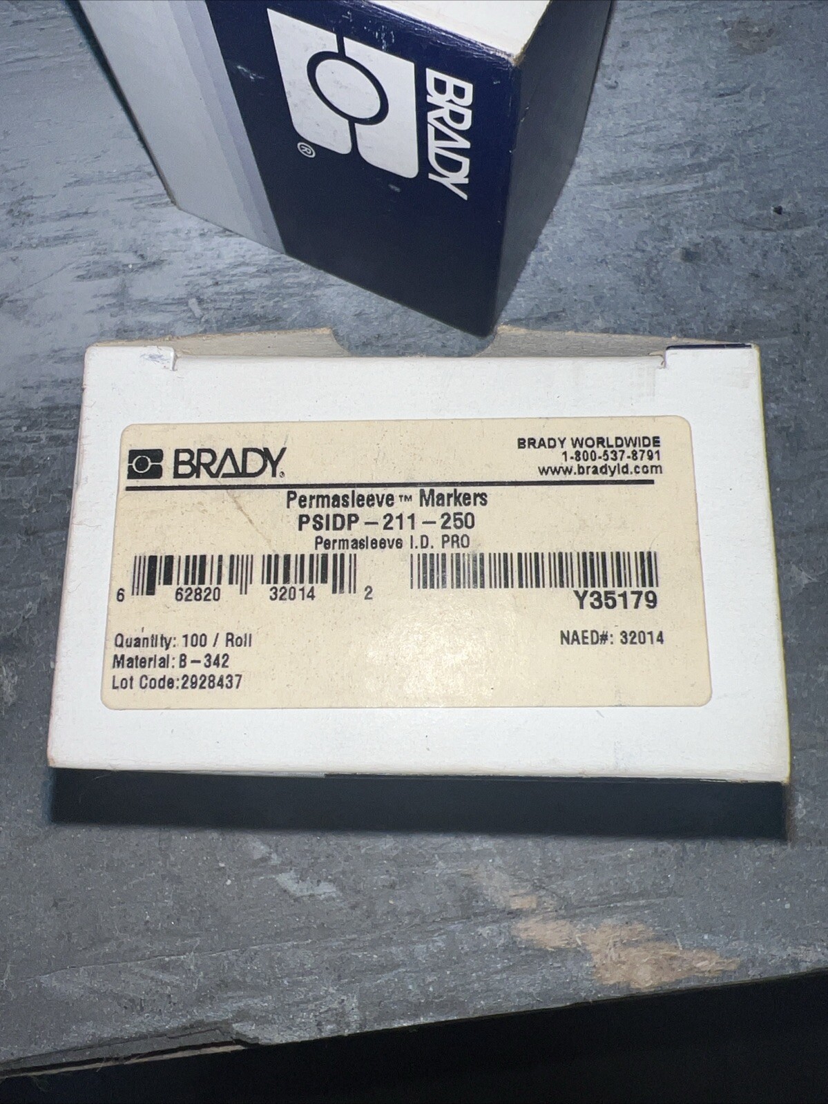 Lot of 2 Brady PSIDP-211-250 I.D. PRO Plus LS2000 100 In A Roll.