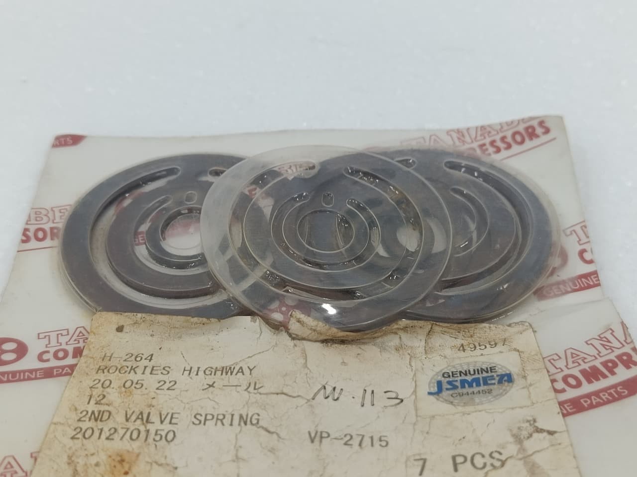 JSMEA GENUINE 2ND VALVE SPRING VP-2715 H264–ENGINE SPARE PART 3 PC NEW FAST SHIP