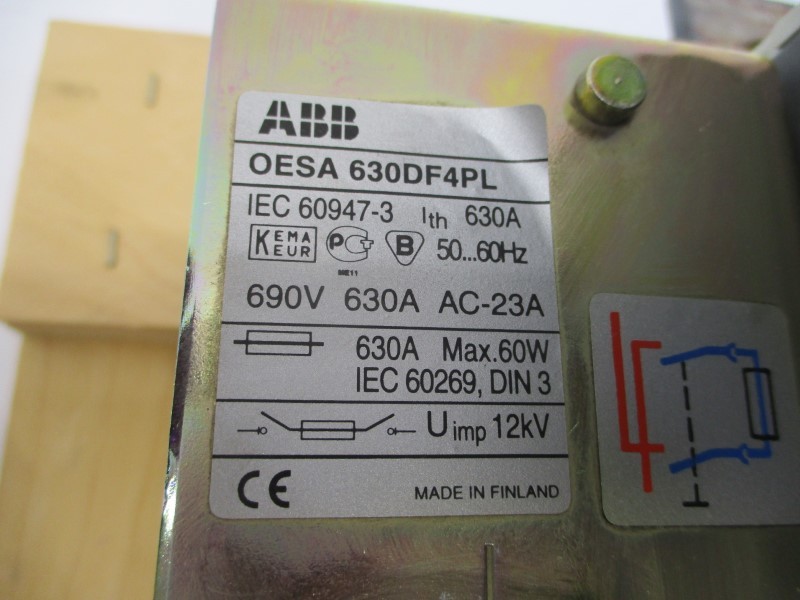 ABB 1SCA022475R0290 OESA630DF4PL-21/2 690V 630A NSMP