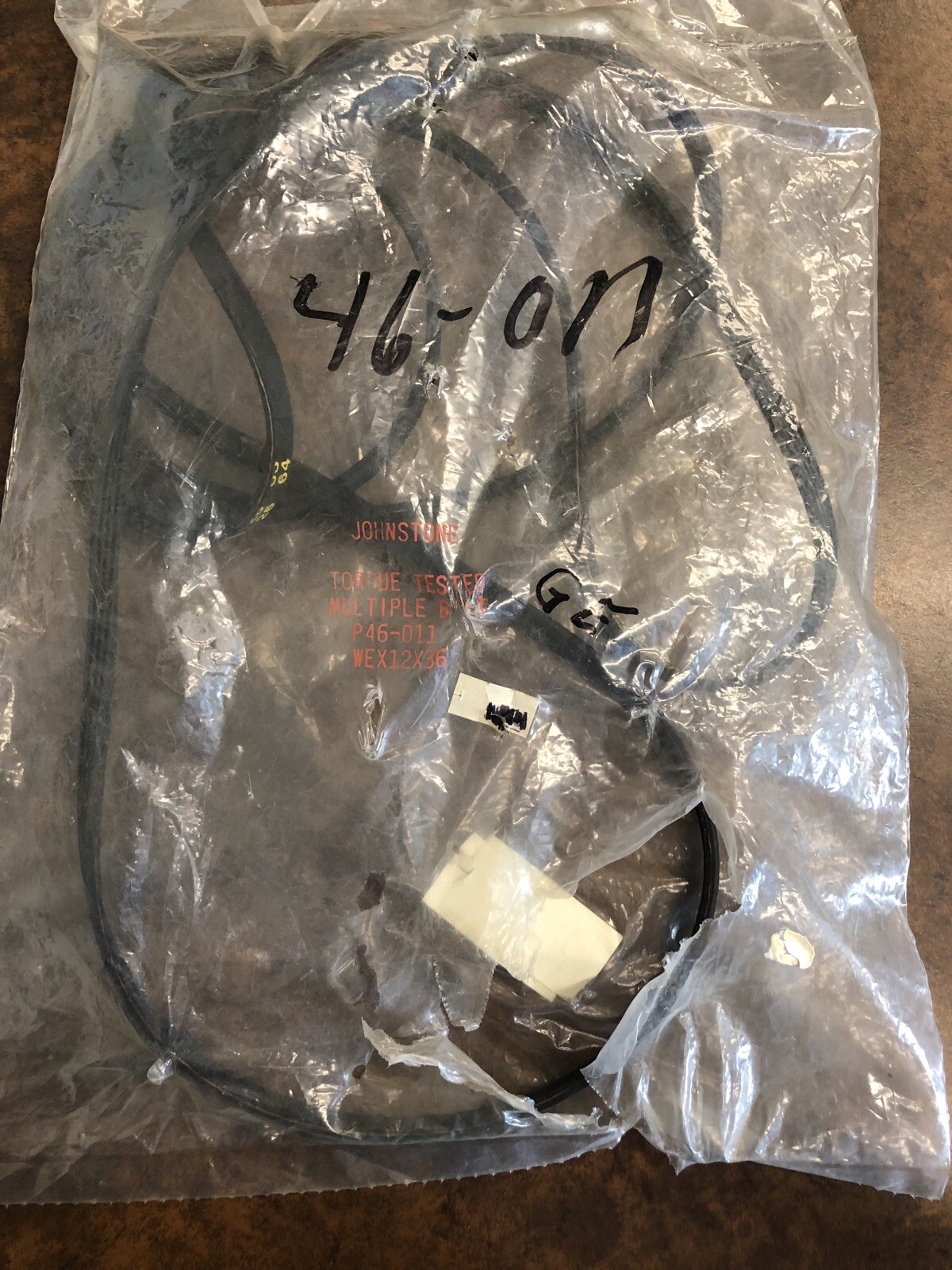 JOHNSTONE TORQUE TESTED 46-011 WEX12X36 DRYER BELT