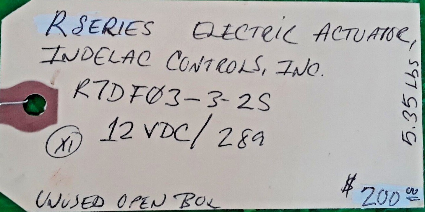 🟠INDELAC CONTROLS RSERIES ELECTRIC ACTUATOR PESSCO IS OFFERING 1 C080422-8🗽