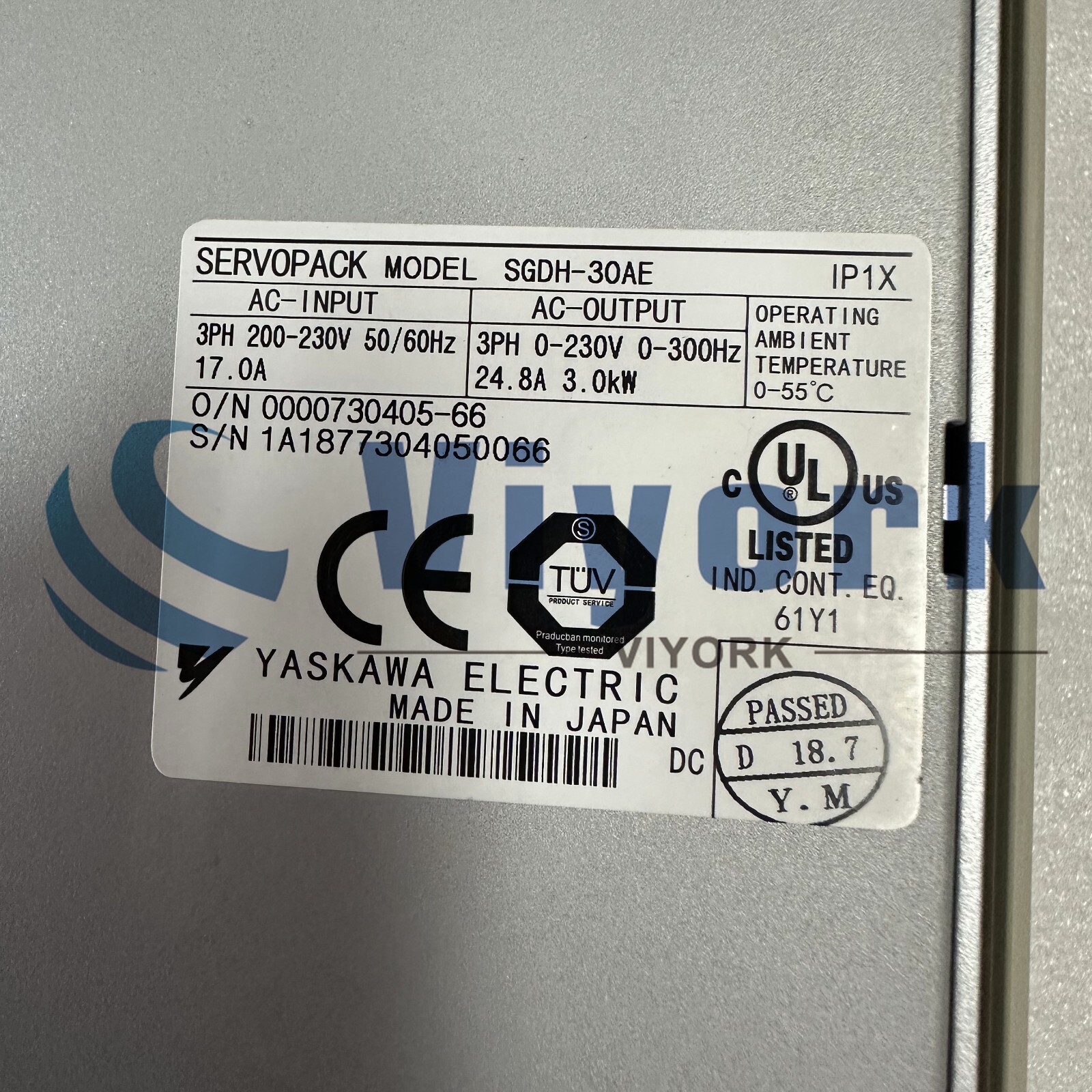 Yaskawa SGDH-30AE SERVO DRIVE 3KW 24.8AMP 0-230VAC 3PH NEW