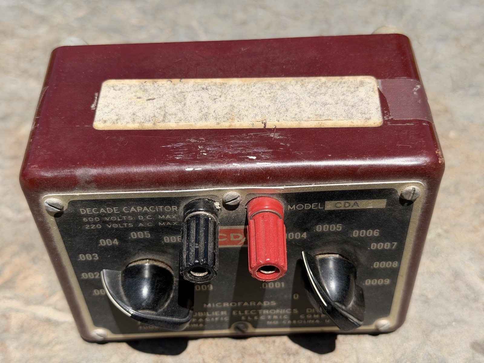 Cornell Dubilier CDE CDA-2 Decade Capacitor Box Tested Working Vintage Lab