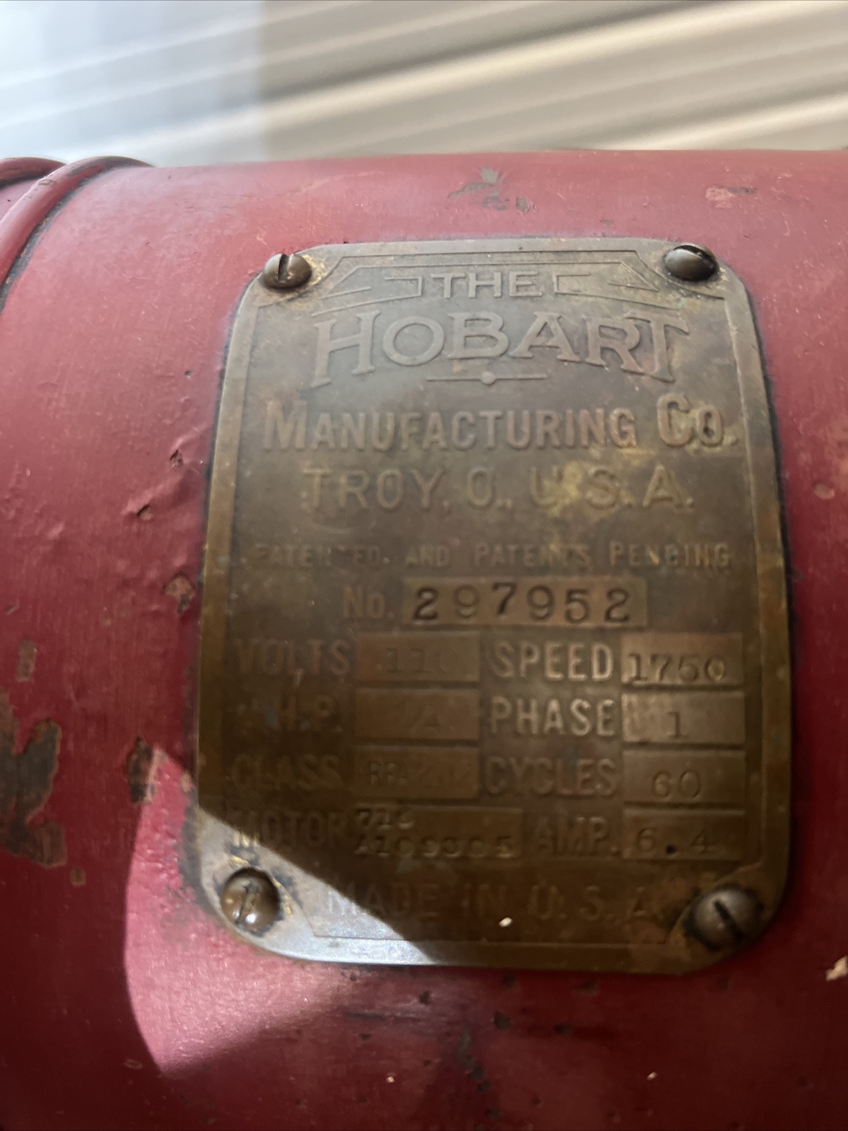 Genuine Vintage Hobart 27612 Size 12 Meat Grinder 1 Phase 110V