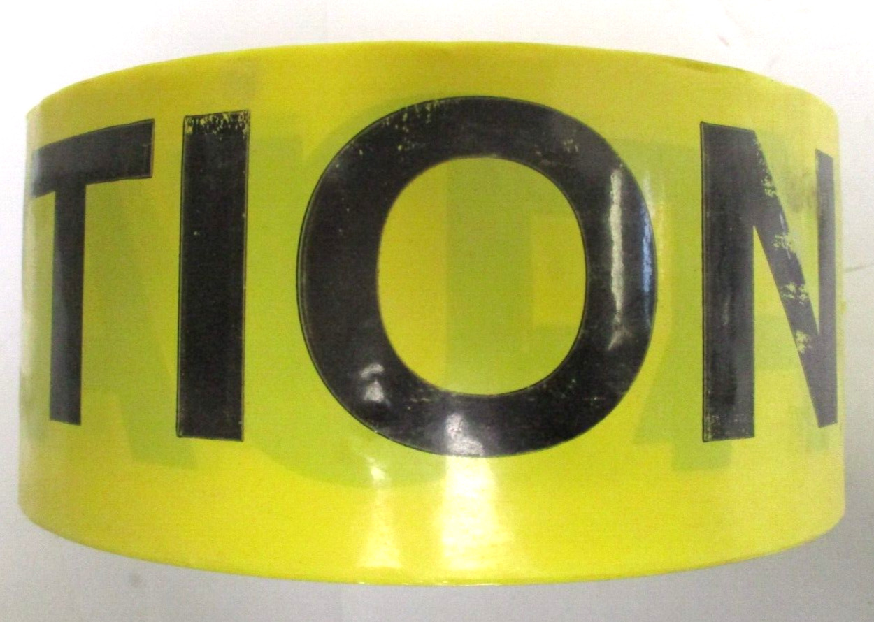 PRESCO, RB3103Y16, 3″ X 1000′, CAUTION REFLECTIVE TAPE, LOT OF 8 ROLLS , SURPLUS