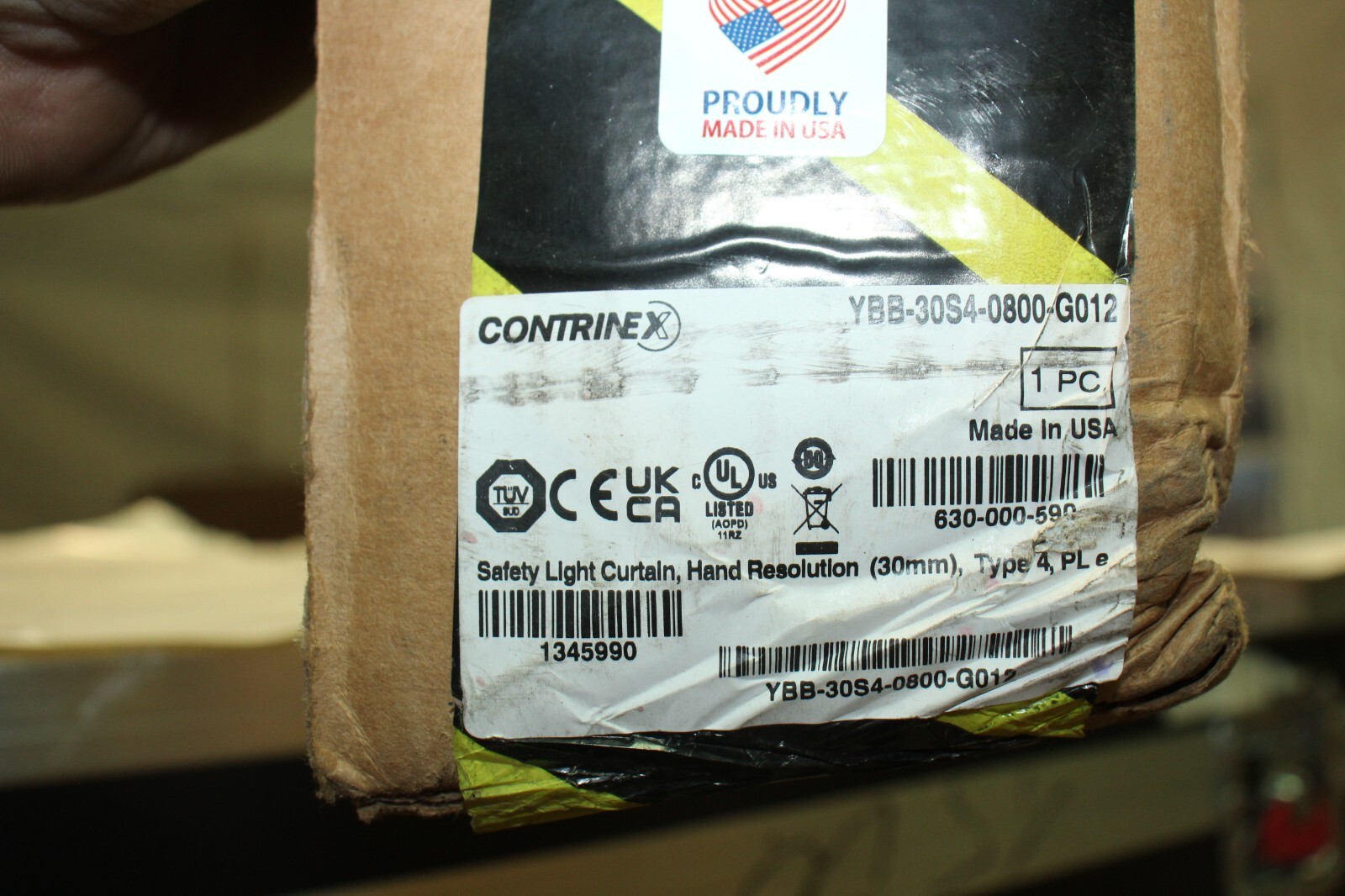 NEW Contrinex Safety Light Curtain Hand Resolution 30mm YBB-30S4-0800-G012