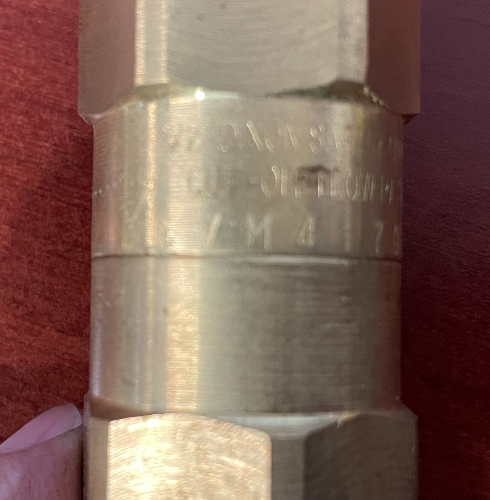 DIXON Check Valve SCVM4 1/2″ NSNB Flow Rate cut off at 90 PSI 70-78