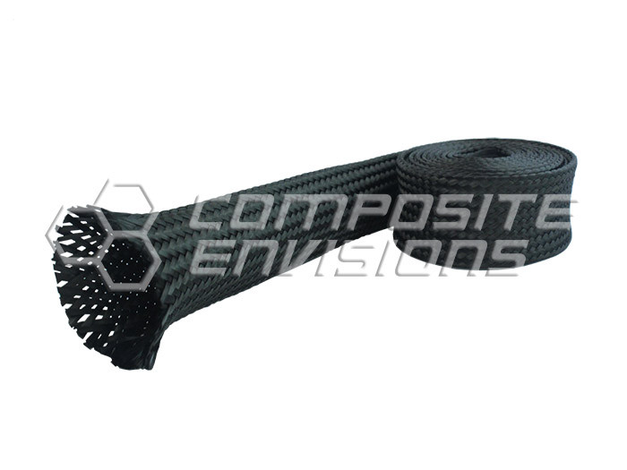 Carbon Fiber Cloth Fabric Sleeve 1.0″/25.4mm Diameter 3k Aerospace 8.3oz 281gsm