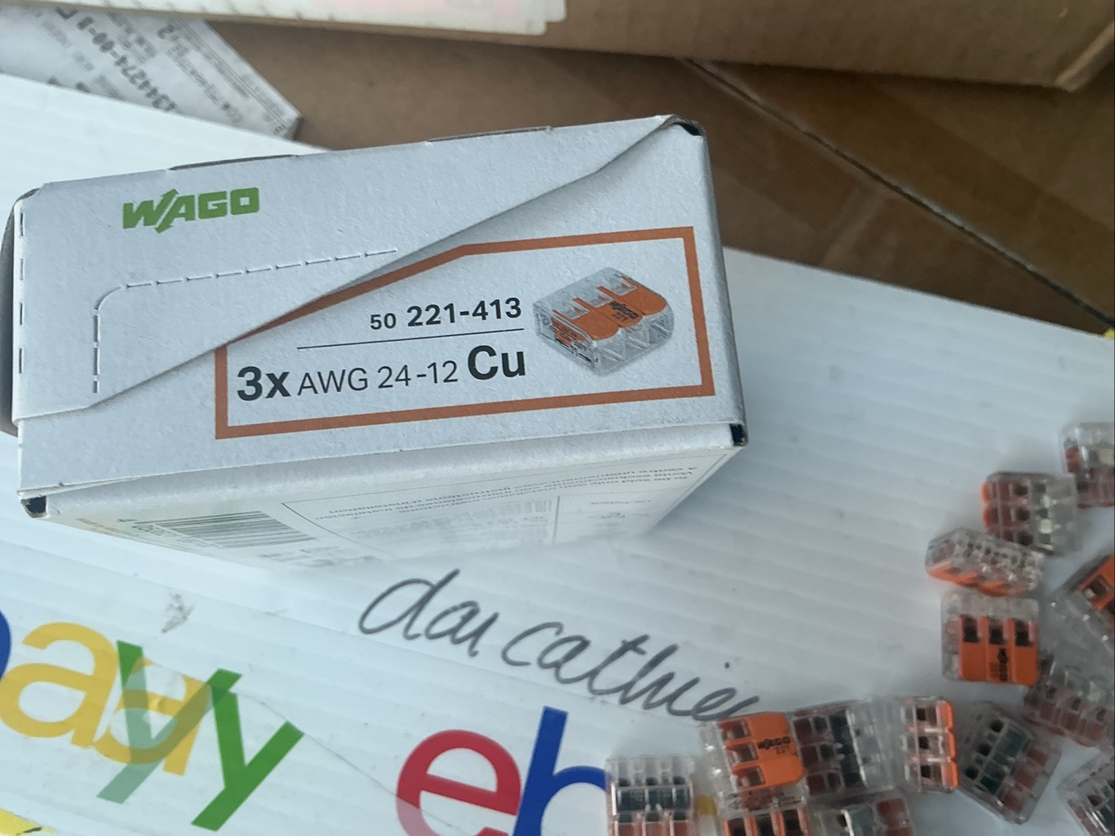 WAGO 212-413 LEVER NUTS 3X AWG 24-12 Cu (Lot Of 50) 920325712 New