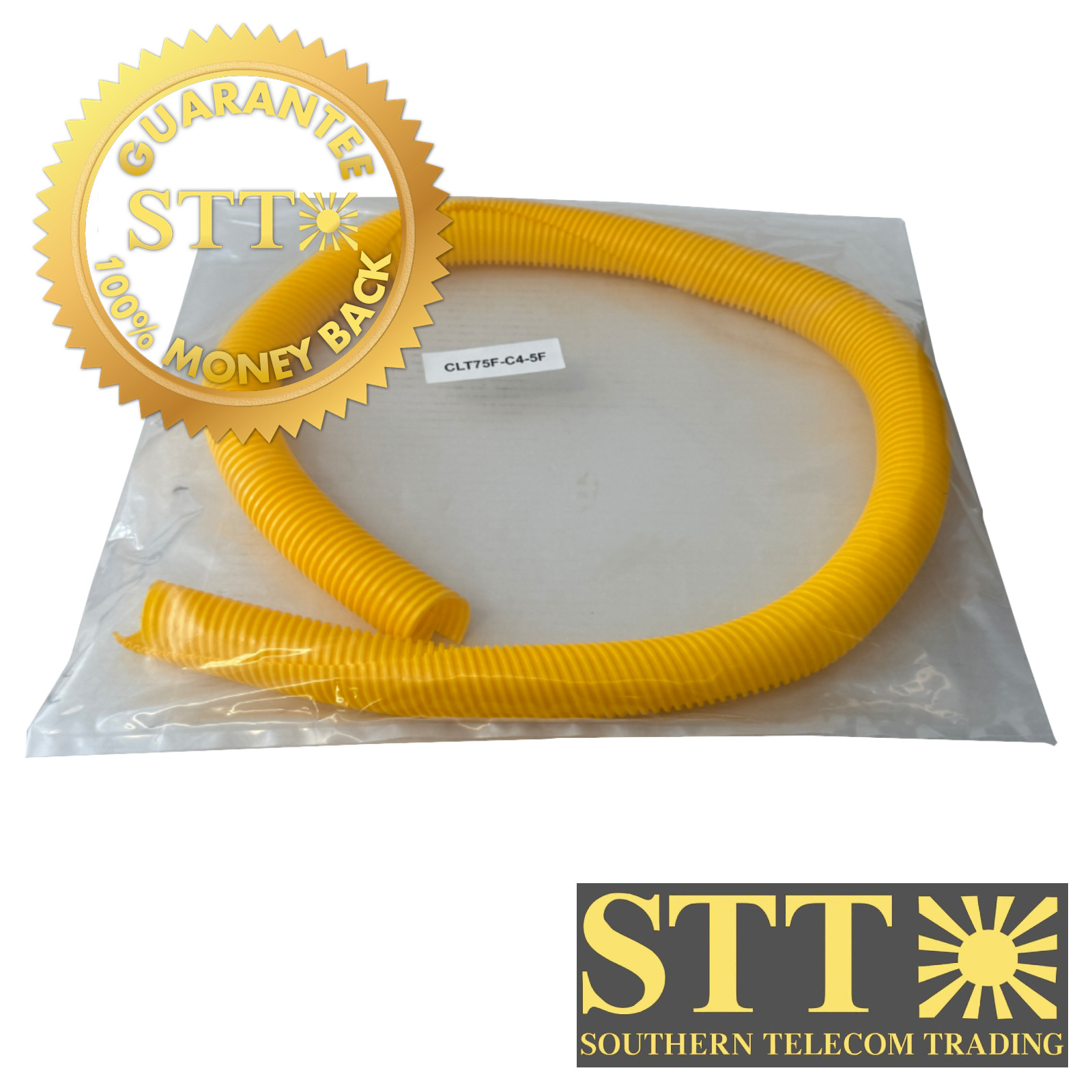 CLT75F-C4-5F PANDUIT CORRUGATED LOOM TUBING SLIT WALL 1″ X 5FT NEW