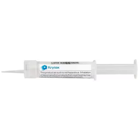 Krytox Gpl-407 0.5 Oz., Syringe, Synthetic, White