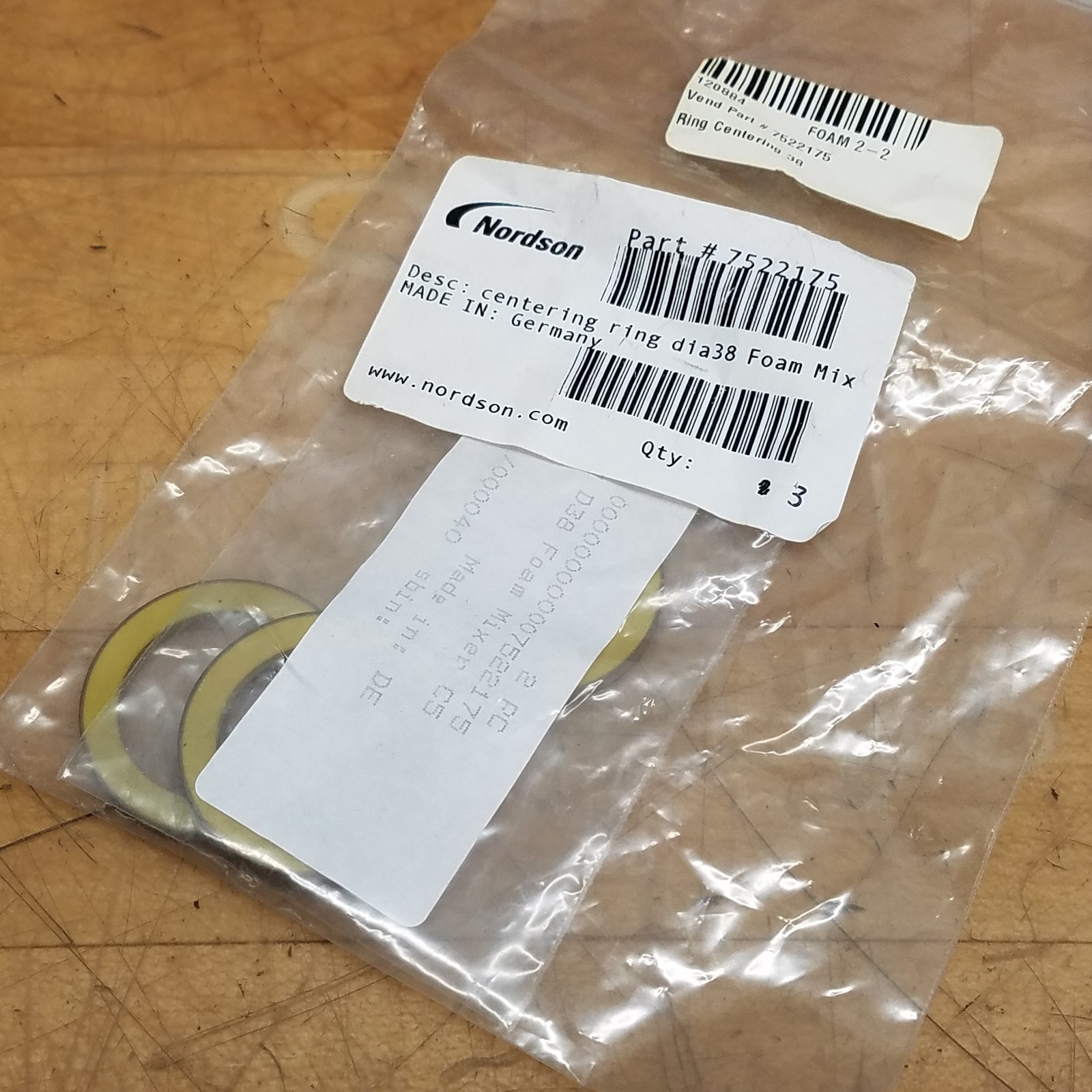 Nordson 7522175 Centering Ring dia38 Foam Mixer – NEW