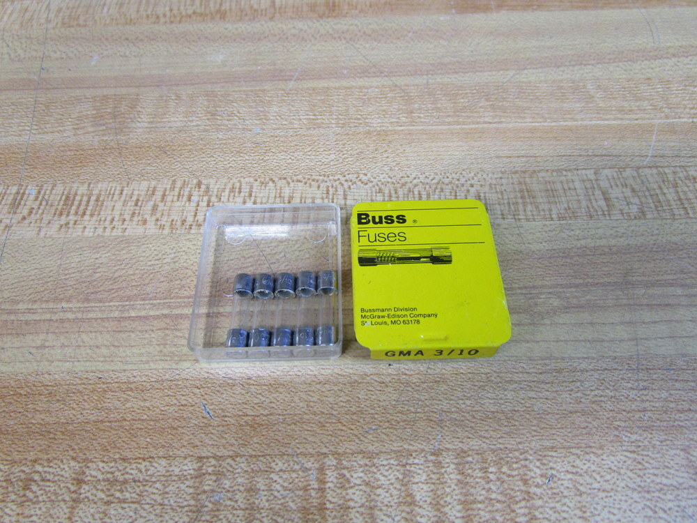 Buss GMA-3/10 Bussmann Fuse Cross Ref 1CJ41 Fine Wire Element (Pack of 5)