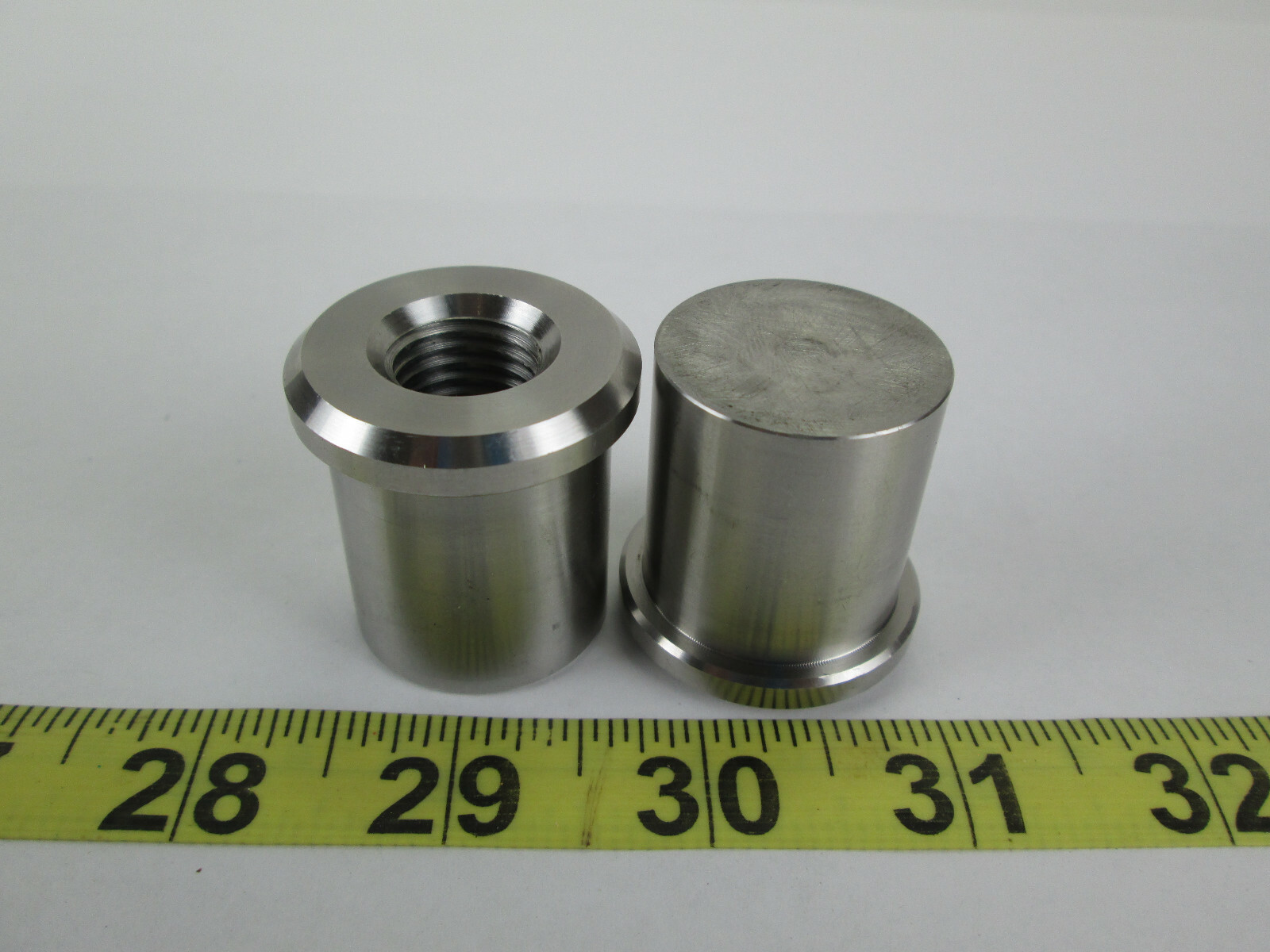 Lot of 2 SS Boss Flange 9/16″ ID x 1-3/16″ OD x 1-3/8″ Flange x 1-7/16″ Length