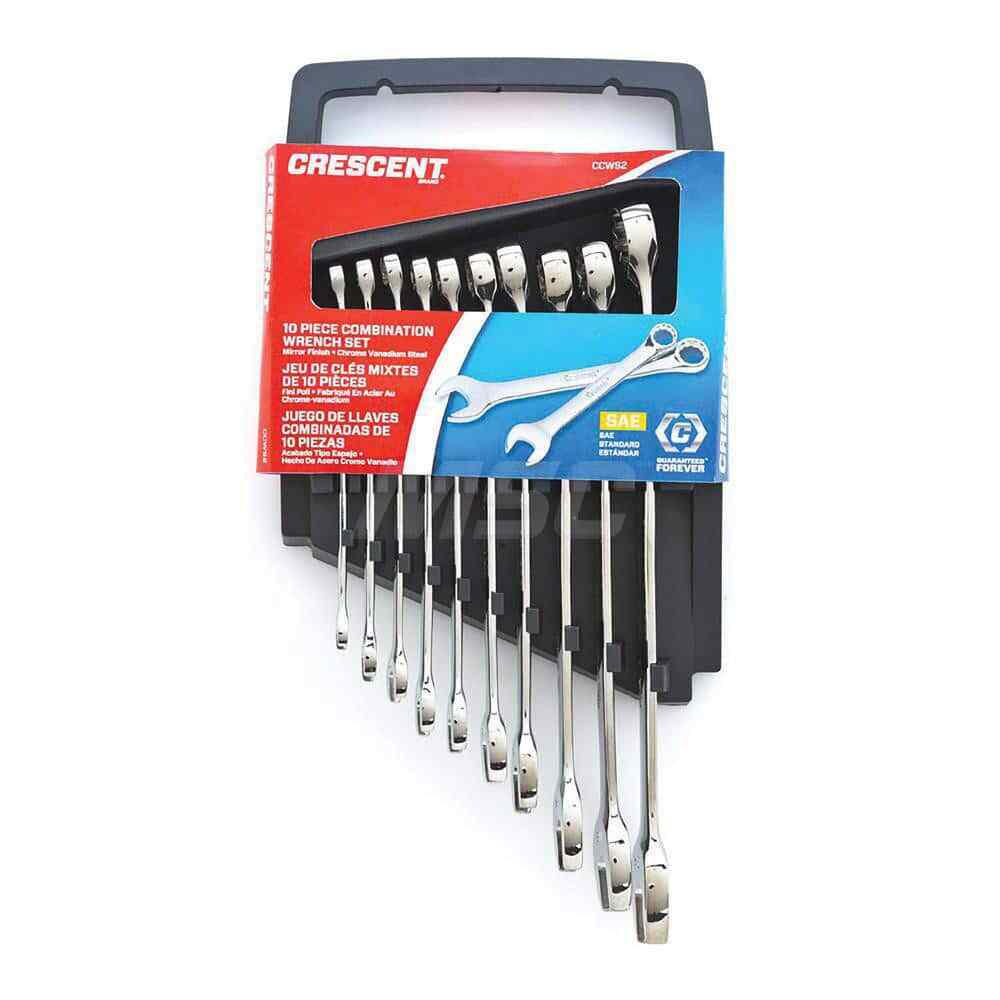 Crescent CCWS2-05 Wrench Set: 10 Pc, Inch Polished Chrome Finish