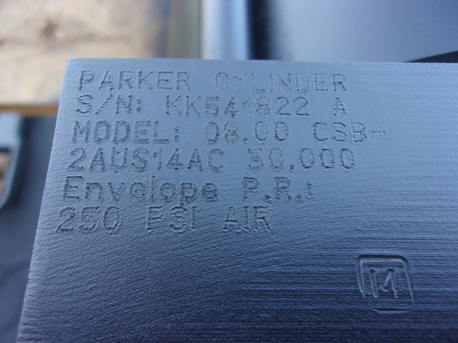 PARKER 08.00 CSB-2AU14C 30.000 250PSI, PNEUMATIC CYLINDER, 0692D