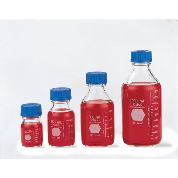 Kimble Chase 14395-100 Bottle Media Stge w/ Cap Glass 100, PK10