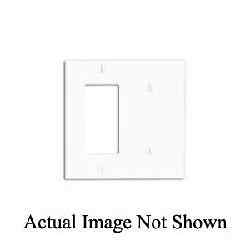 Leviton 2-Gang 1-Blank 1-Decora/GFCI Device Combo Wallplate Standard Size