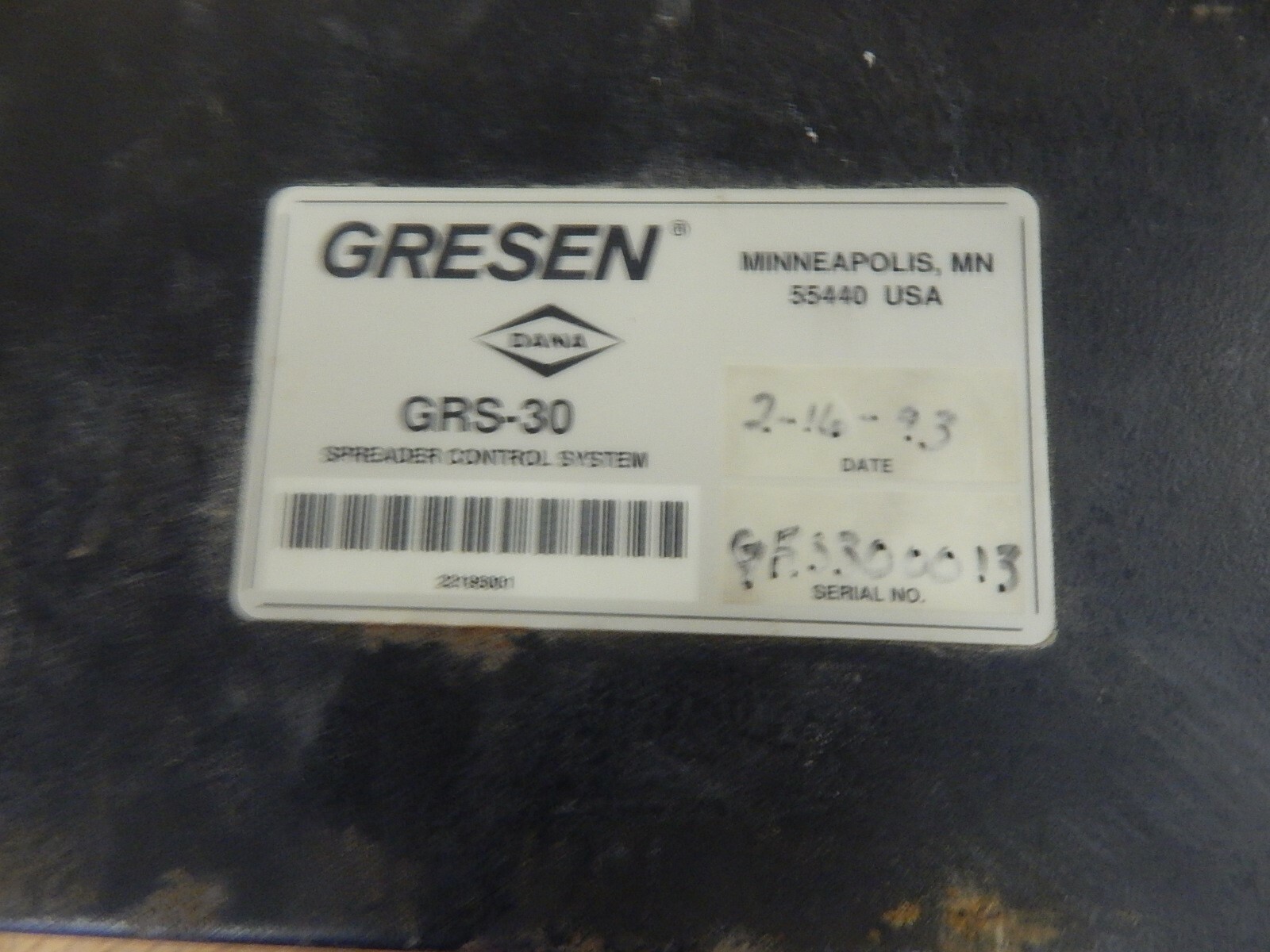 Gresen GRS30 Dana GRS300013 Spreader Control System *FREE SHIPPING*