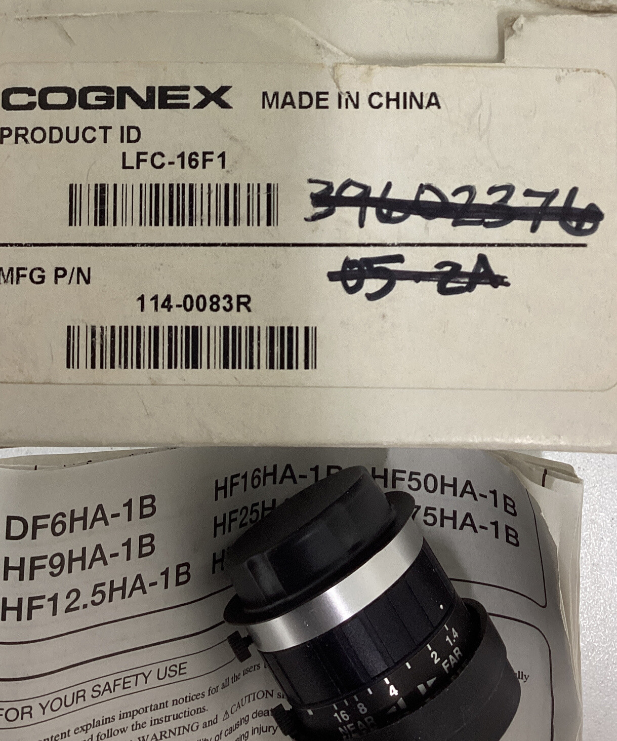 Cognex LFC-16F / 114-0083R Fujinon Lens (CL257)