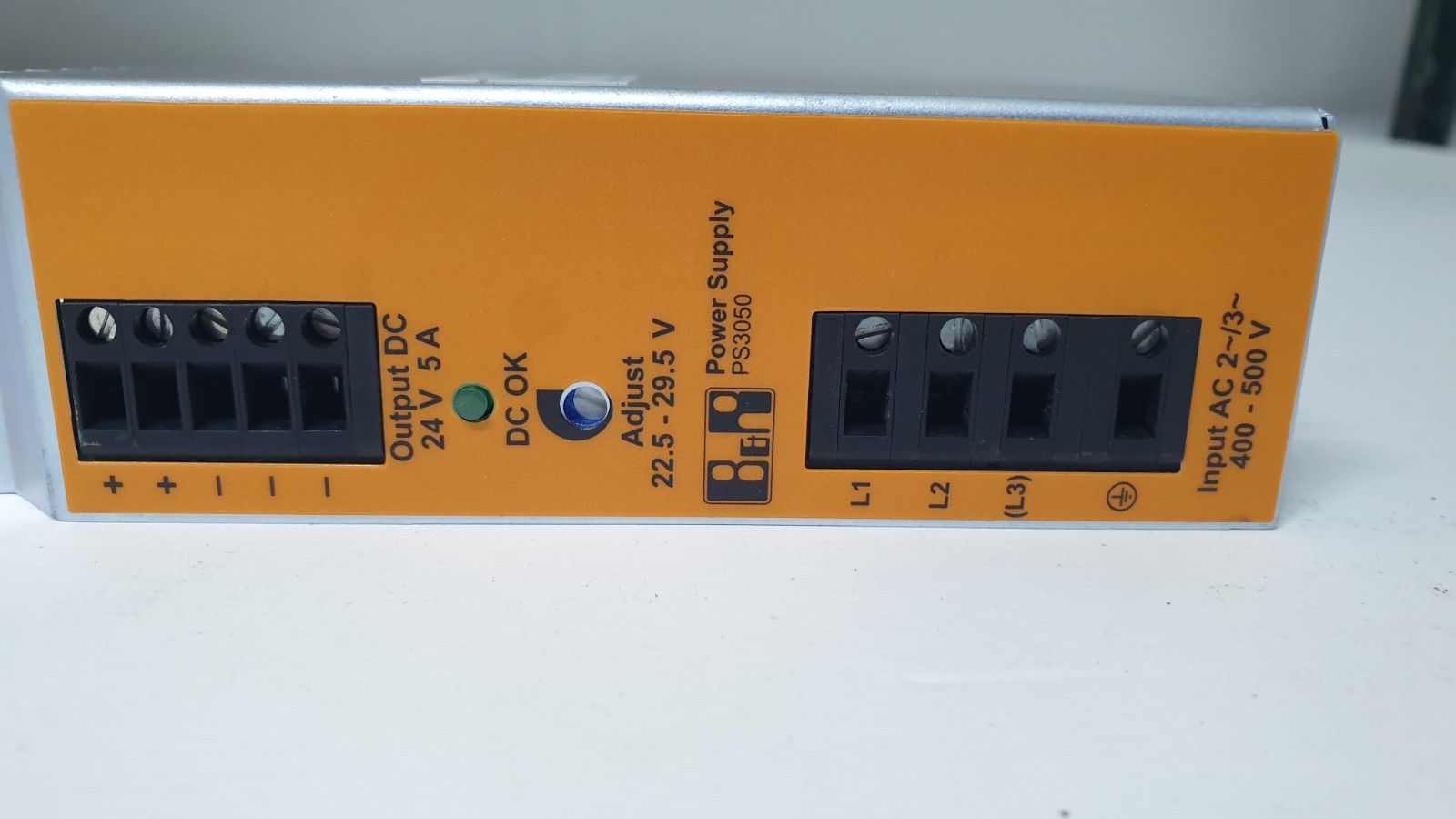B&R Power Supply PS3050 – P/N 0PS3050.1 Rev. C0 – 24V DC 5A 3-Phase – USED