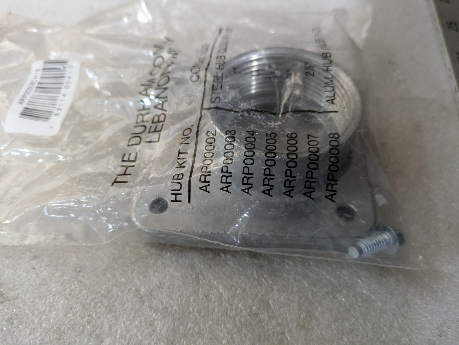 Durham ARP00005CH15 1in Aluminum Hub Closure Plate Panel Mount Eaton NOS
