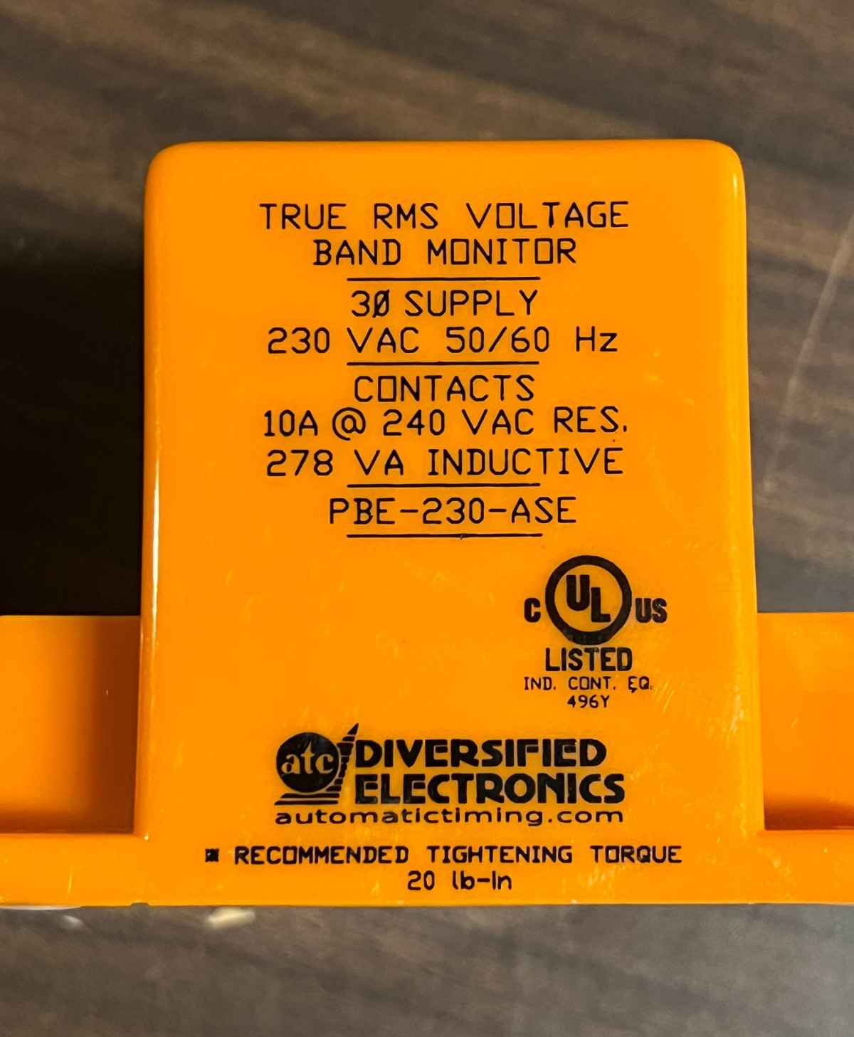 ATC Diversified Electronics PBE-230-ASE 3 Phase Voltage Band Monitor Relay