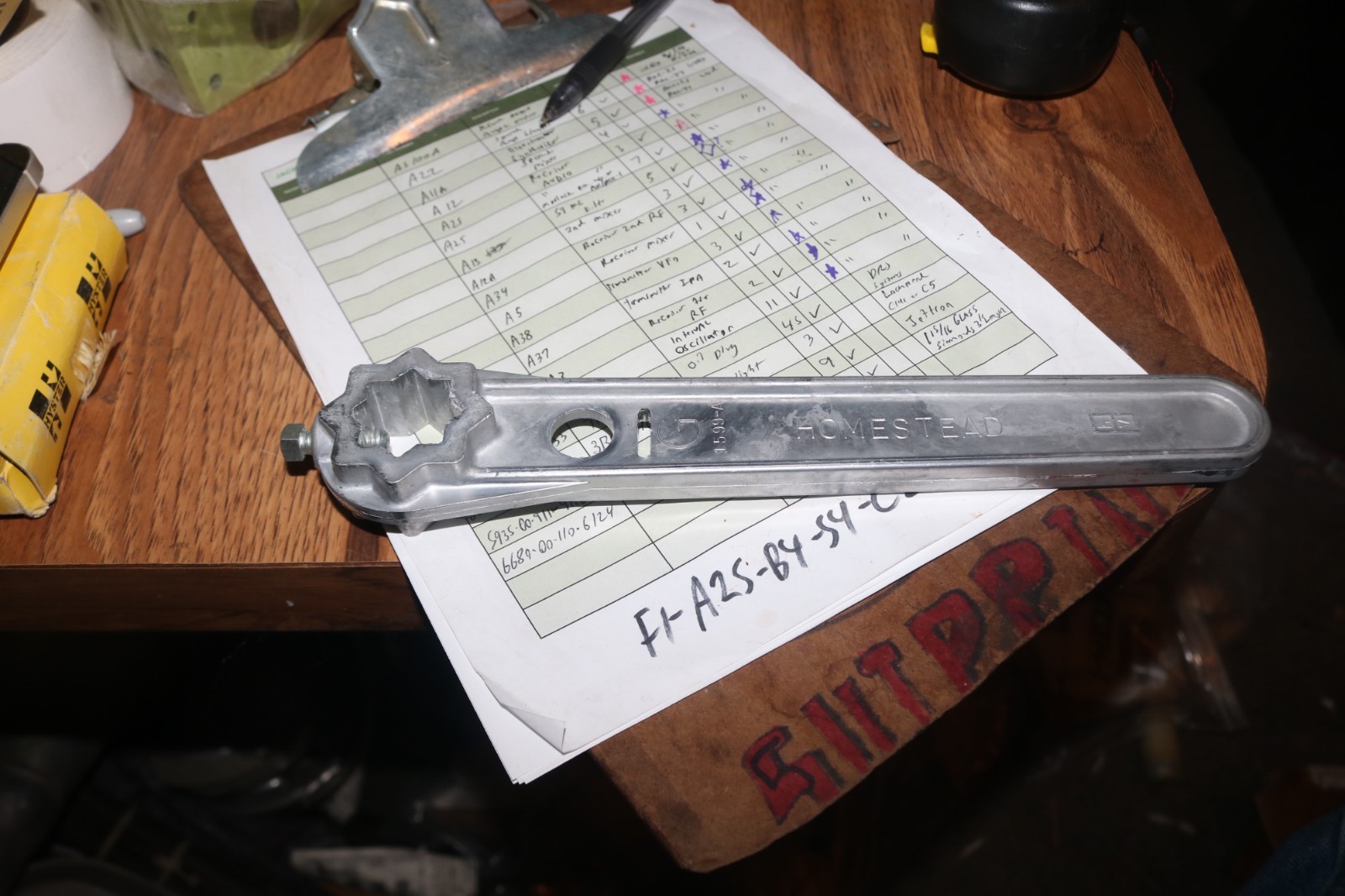 NOS Homestead valve wrench G 1599=A 1730-01-004-0630