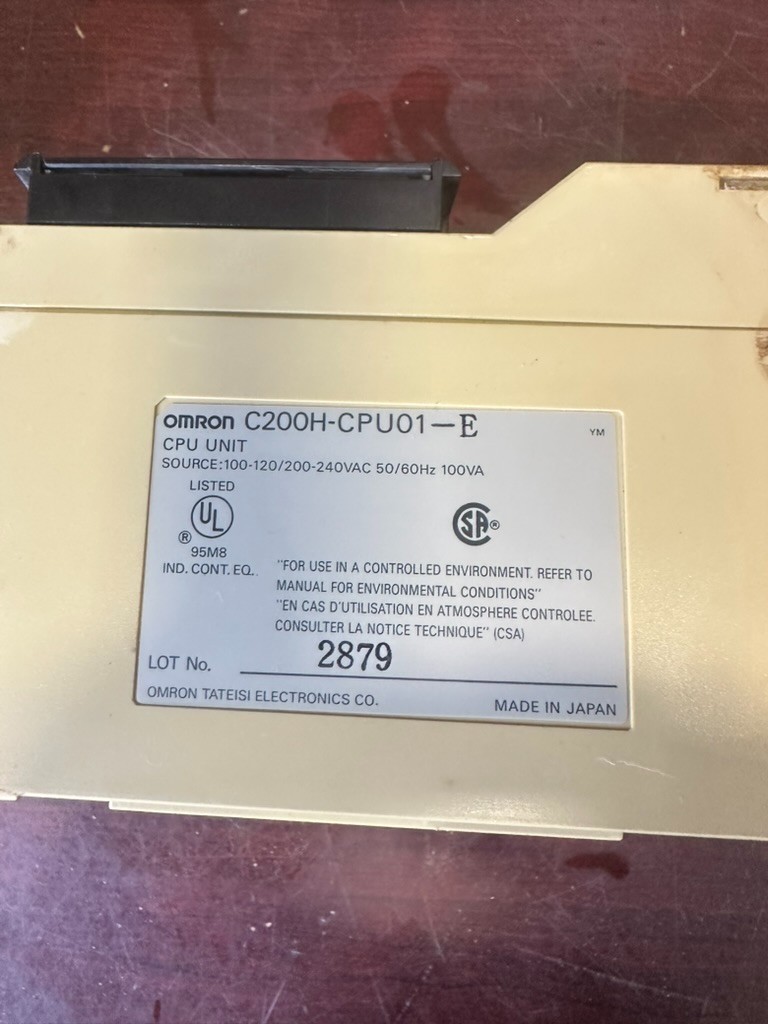 Omron C200H-CPU-1-E, C200H PLC Shipped Priority Mail