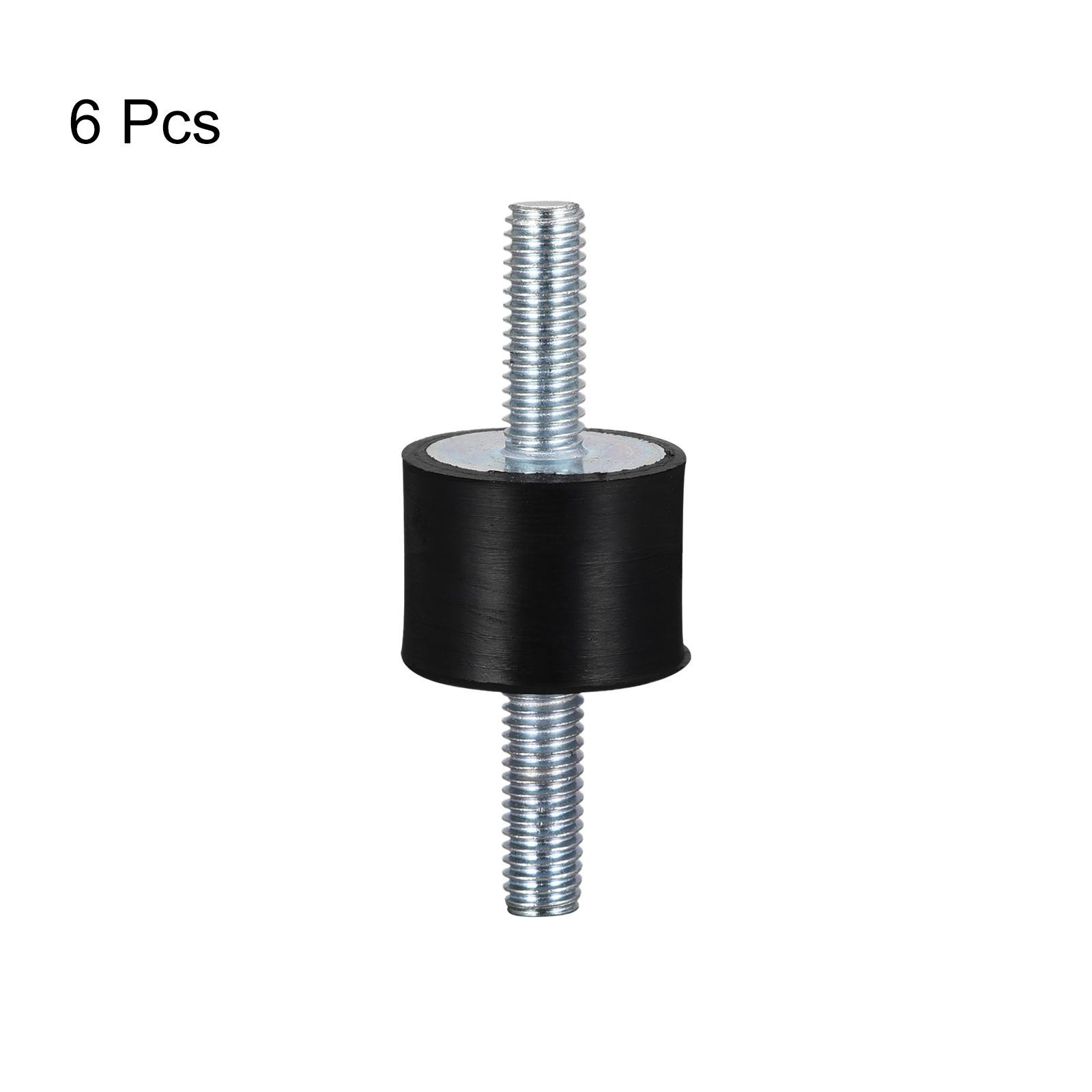 Rubber Mounts 6pcs M6x18mm Male Vibration Isolator Shock Absorber D20mmxH15mm