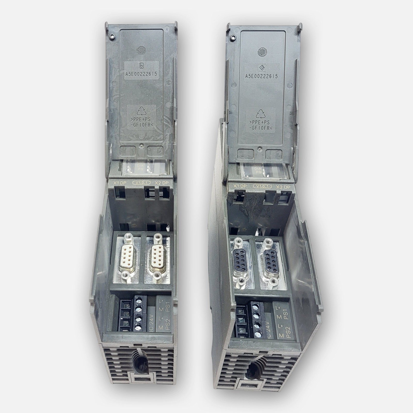 LOT OF 2 SIEMENS 6ES7158-0AD01-0XA0 COUPLER MODULE, SIMATIC S7, 24VDC
