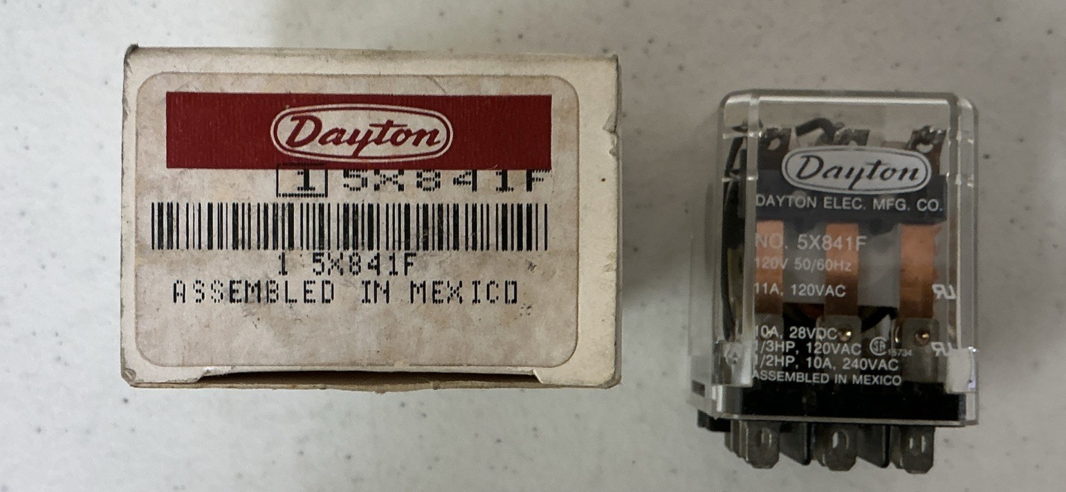 NEW DAYTON 5X841F 120VAC 10A, FREE SHIPPING