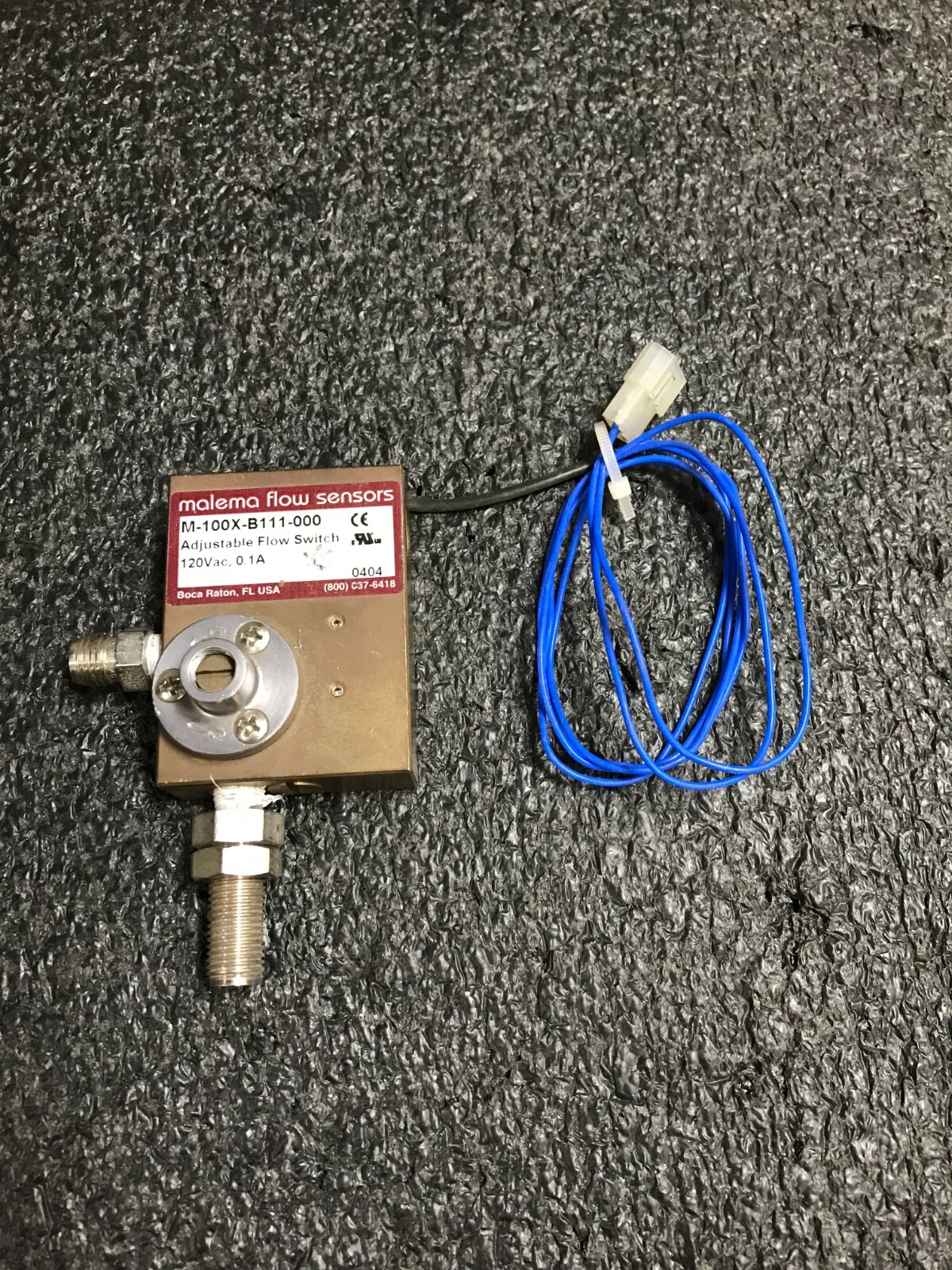 MALEMA FLOW SENSORS M-100X-B111-000 Explosion Proof Adjustable Flow Switch