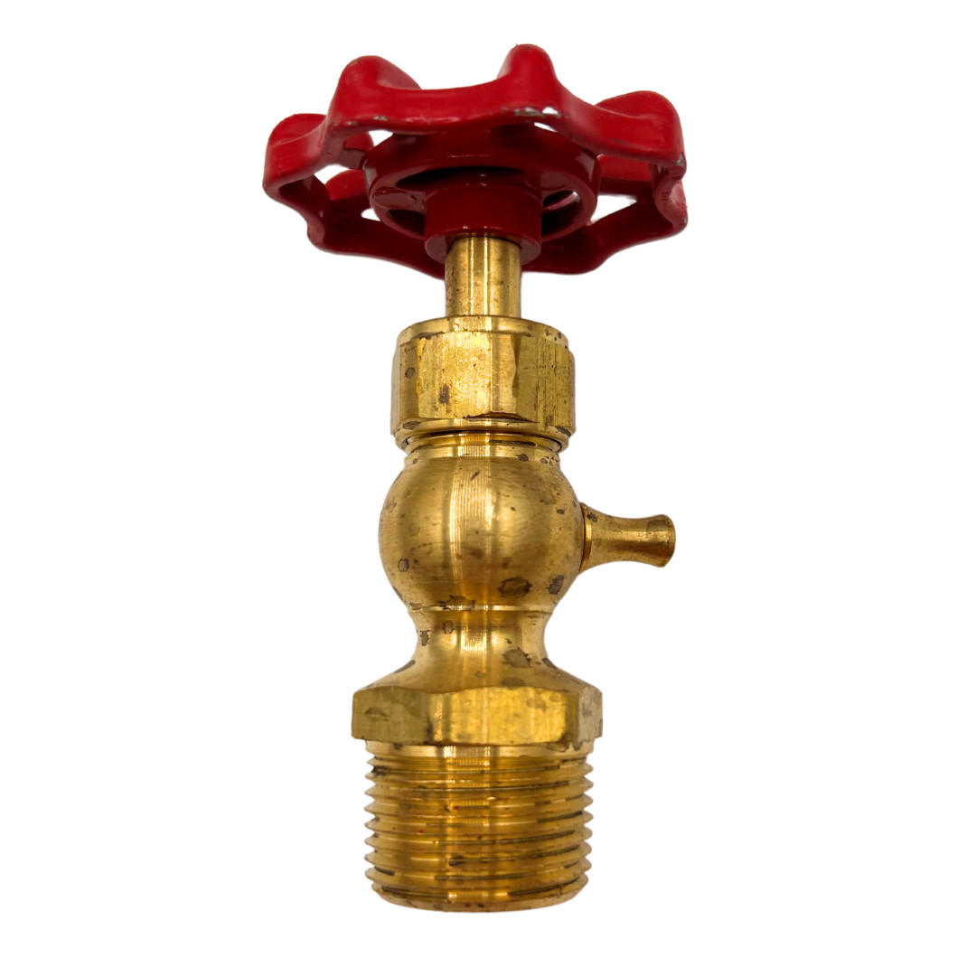 Conbraco 26-307-01 3/4″ Satin Brass Hand Wheel Try Cock (Aluminum)