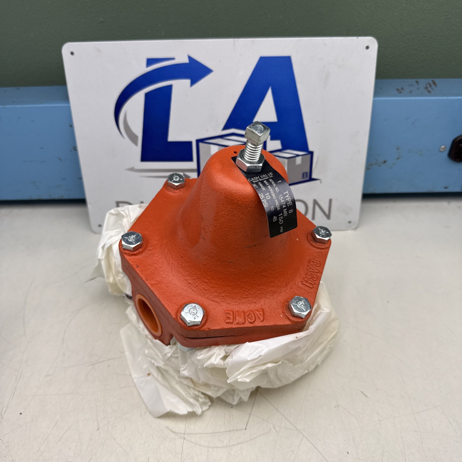 CASH VALVE TYPE B 25PSI 1” Range 10 To 45 Max 150psi