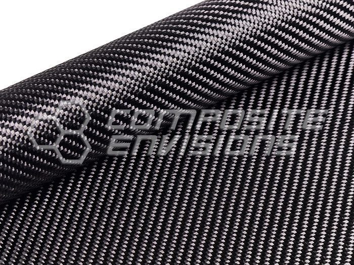 Carbon Fiber Fabric 2×2 Twill 6k 372gsm Hyosung H2550 C10 50″ – 10 Yard Roll