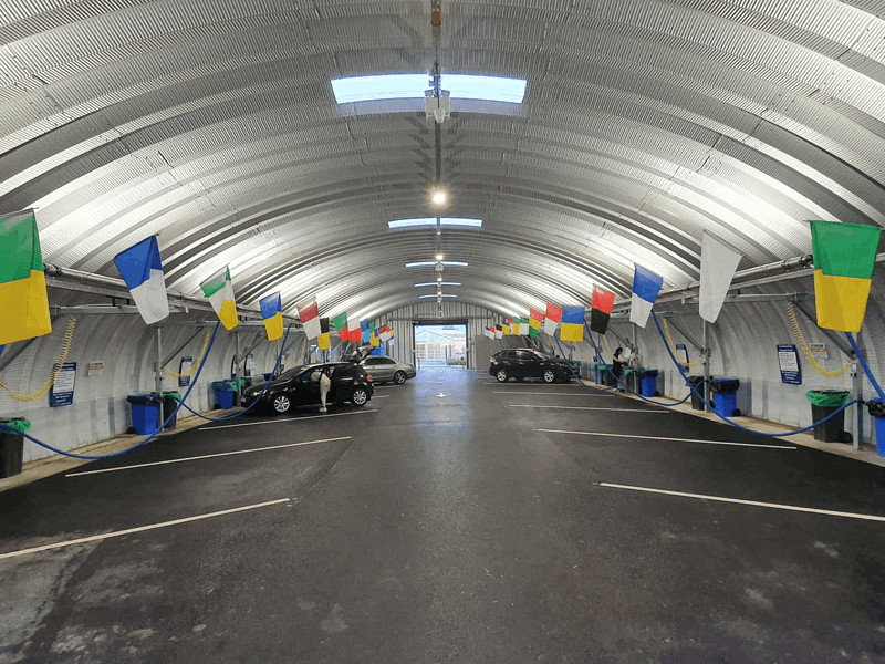 DuroSPAN S-Model 40x30x16 Steel Arch Building | Clear Span | Open Ends DIY