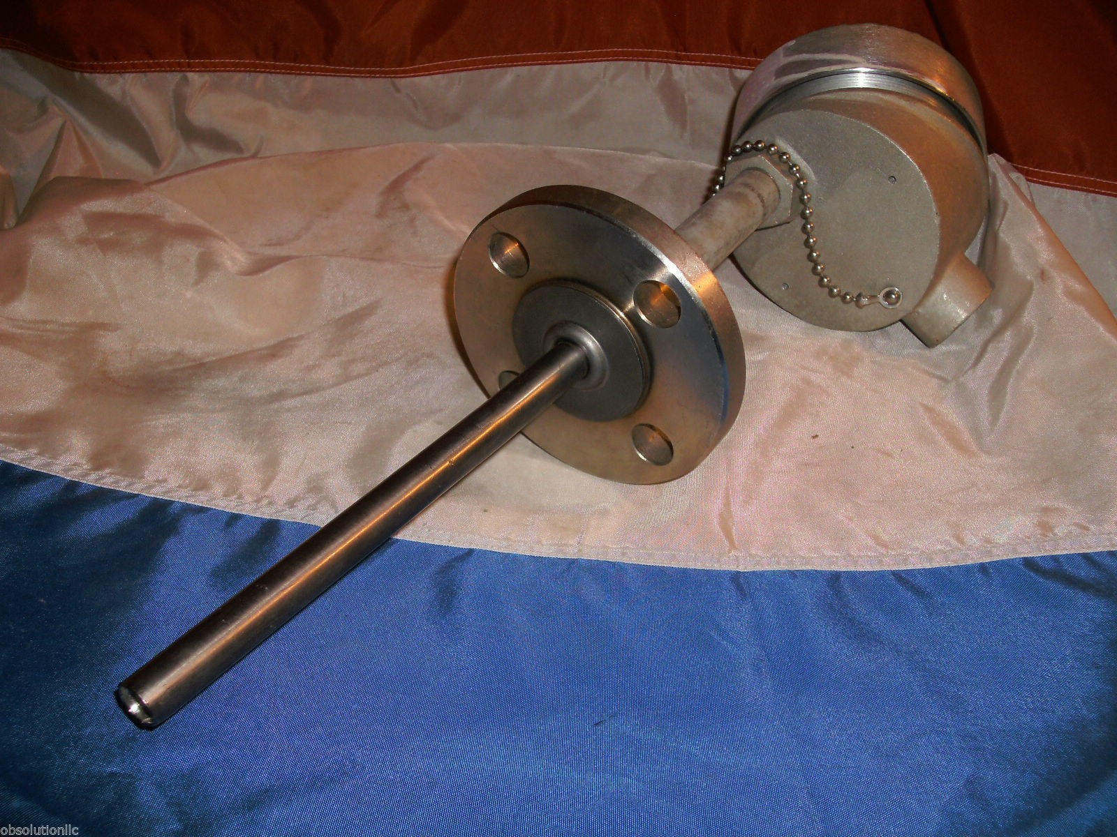 BURNS ENGINEERING R-WSPTK1-9-3ASF3 TEMPERATURE PROBE 0°-200°C FLANGED SS
