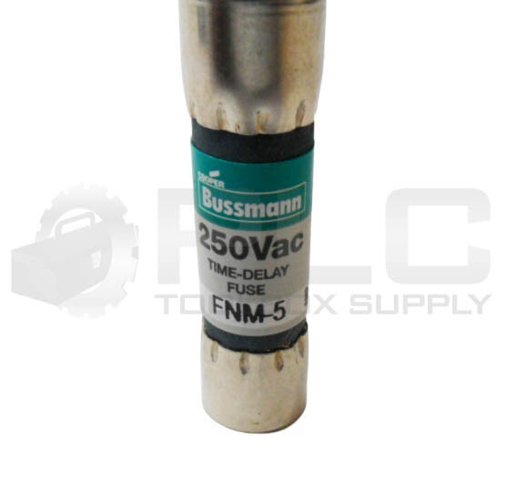 NEW BOX OF 9 BUSSMANN FNM-5 TIME DELAY FUSE 5A 250VAC *READ*