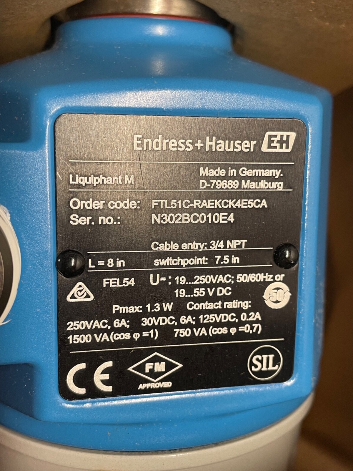 Endress + Hauser Liquiphant M FTL51C-RAEKCK4E5CA