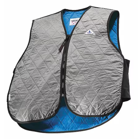 Techniche 6529-Silver2xl Cooling Vest, Nylon, Evaporative, 5 To 10 Hr Max