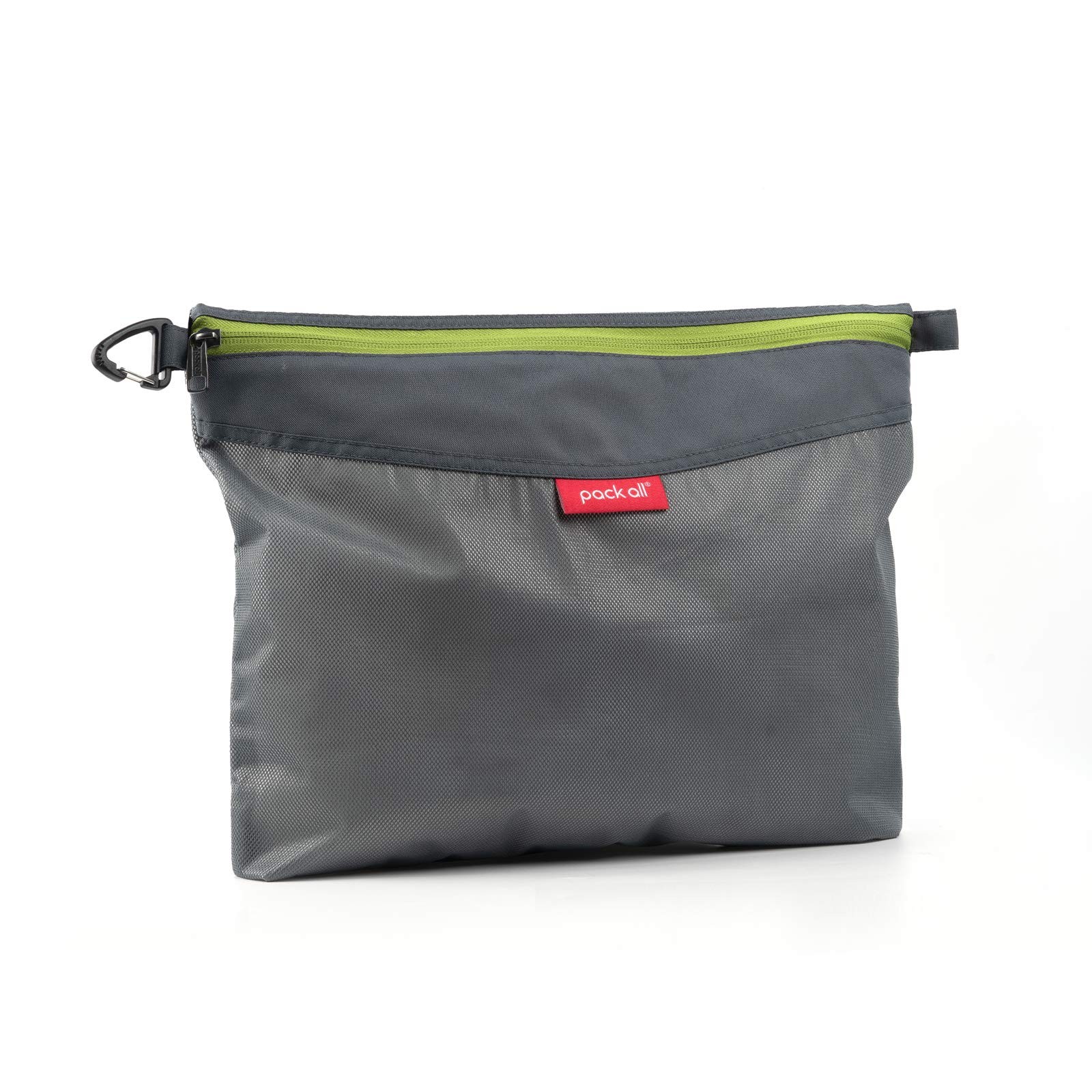 pack all Water-resistant Material Zipper Pouch, Mesh Bags Large, Grey