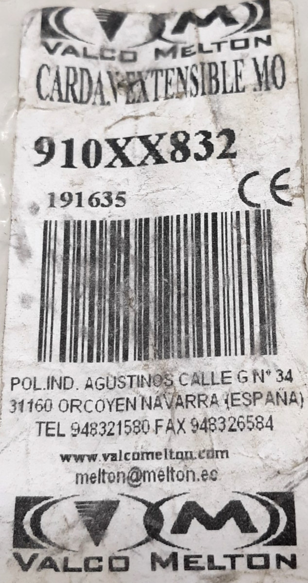 Valco Melton 910XX832 Universal Joint
