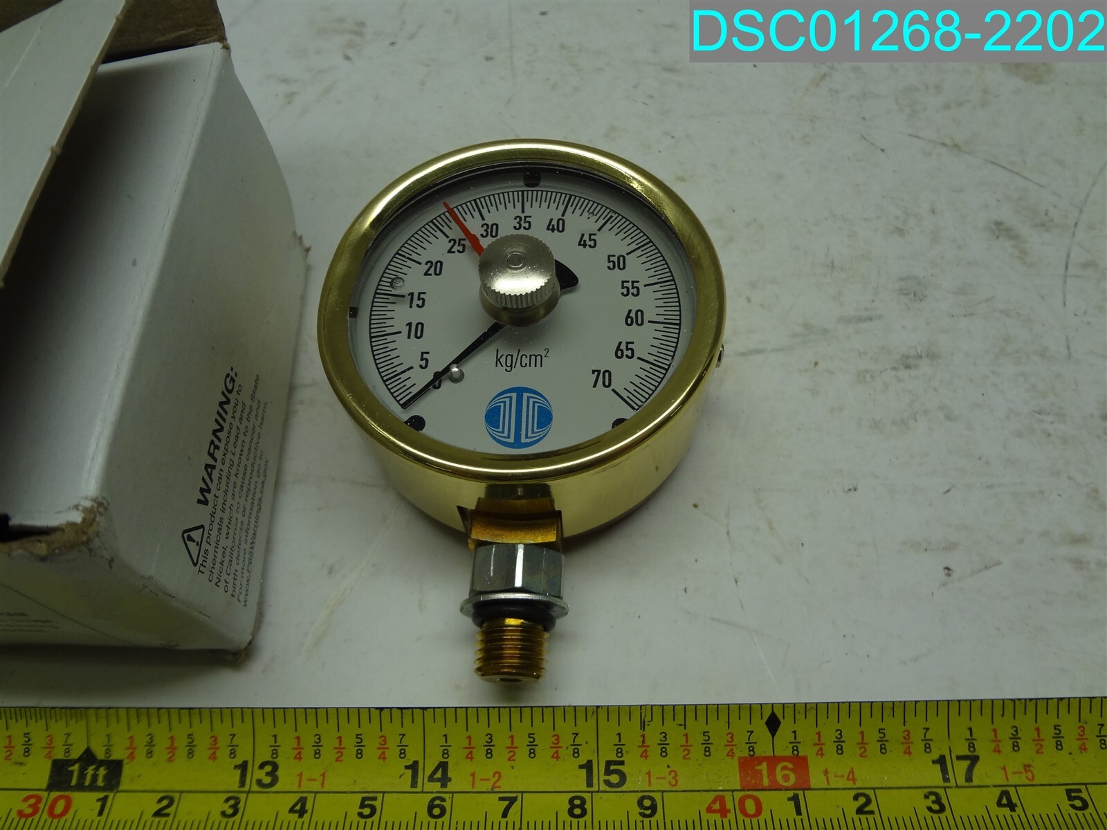 NOSHOK 25-300-SST-70-KG/CM2 BRASS CASE GAUGE 0.8MM