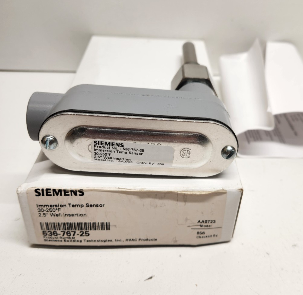 NEW IN BOX! SIEMENS 30-250F 2.5″ IMMERSION TEMP SENSOR 536-767-25