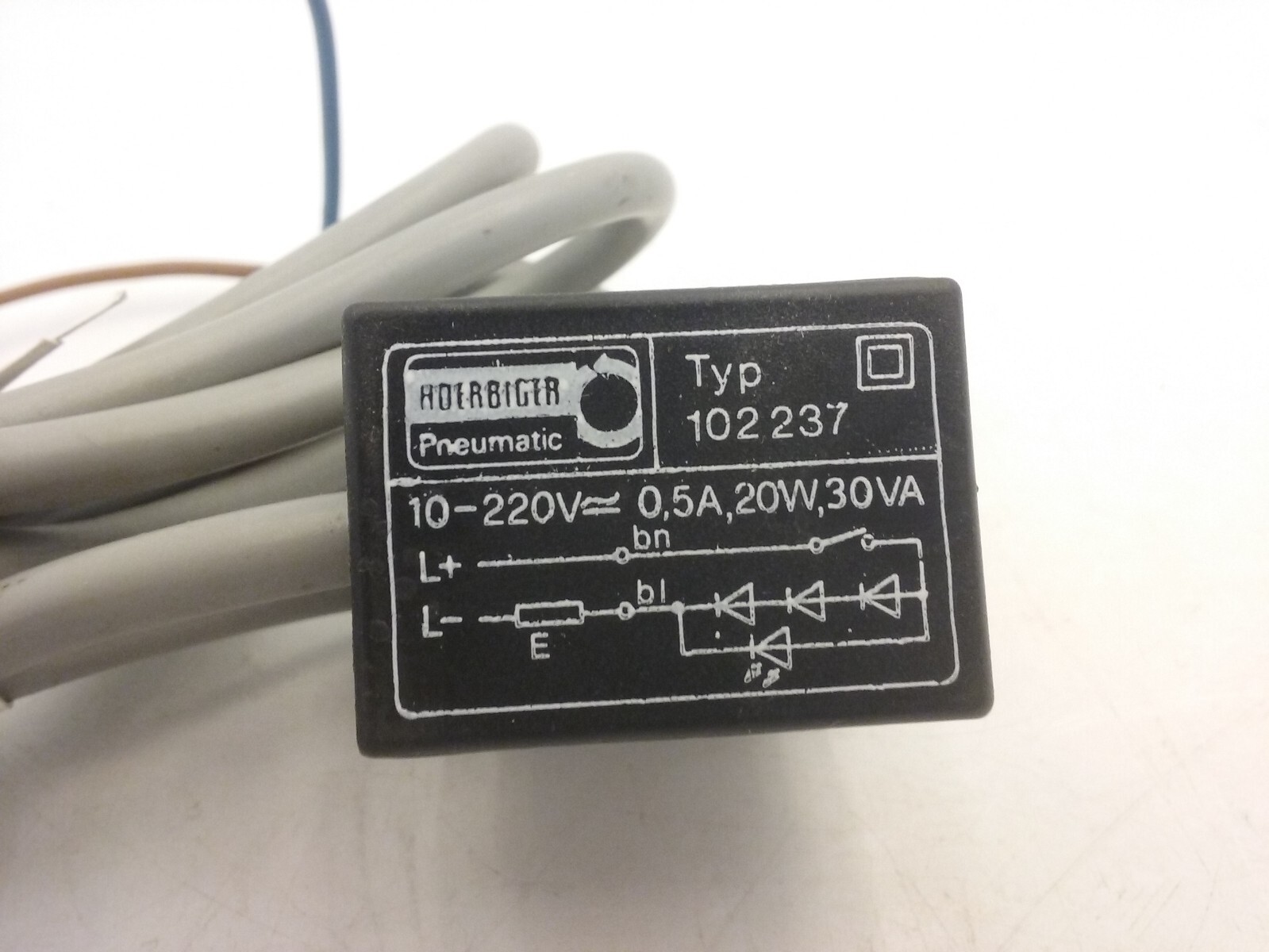 HOERBIGER 102237 PNEUMATIC CYLINDER SWITCH 0.5A 20W 30VA