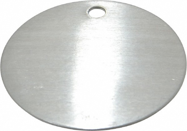 C.H. Hanson 2 Inch Diameter, Round, Aluminum Blank Metal Tag Blank, 50 Pieces