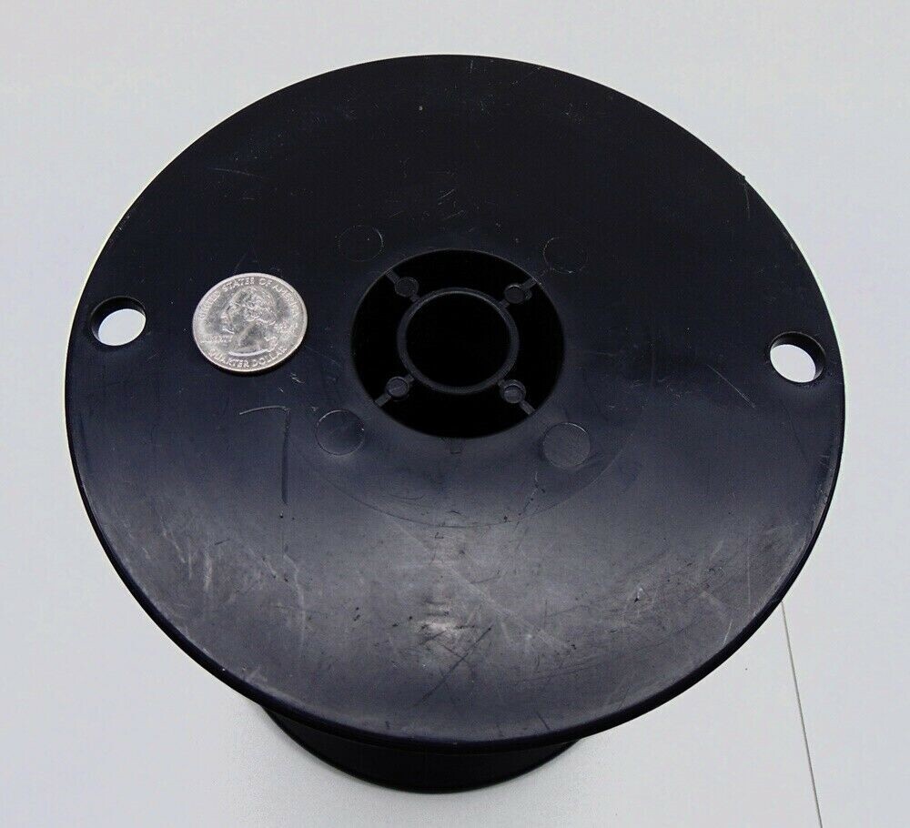 One (1) Large Empty Black Plastic Spool for Chain Cable Wire Paracord 6.75″ Tall