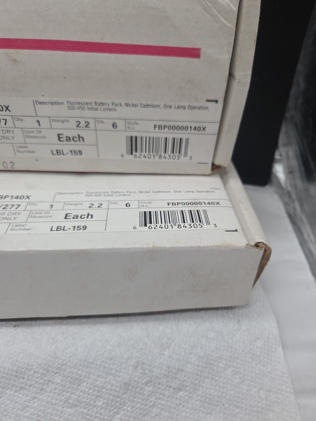 Cooper Lighting 2 FBP140X SURE-LITES Fluorescent Emergency Ballast 2 New Units.