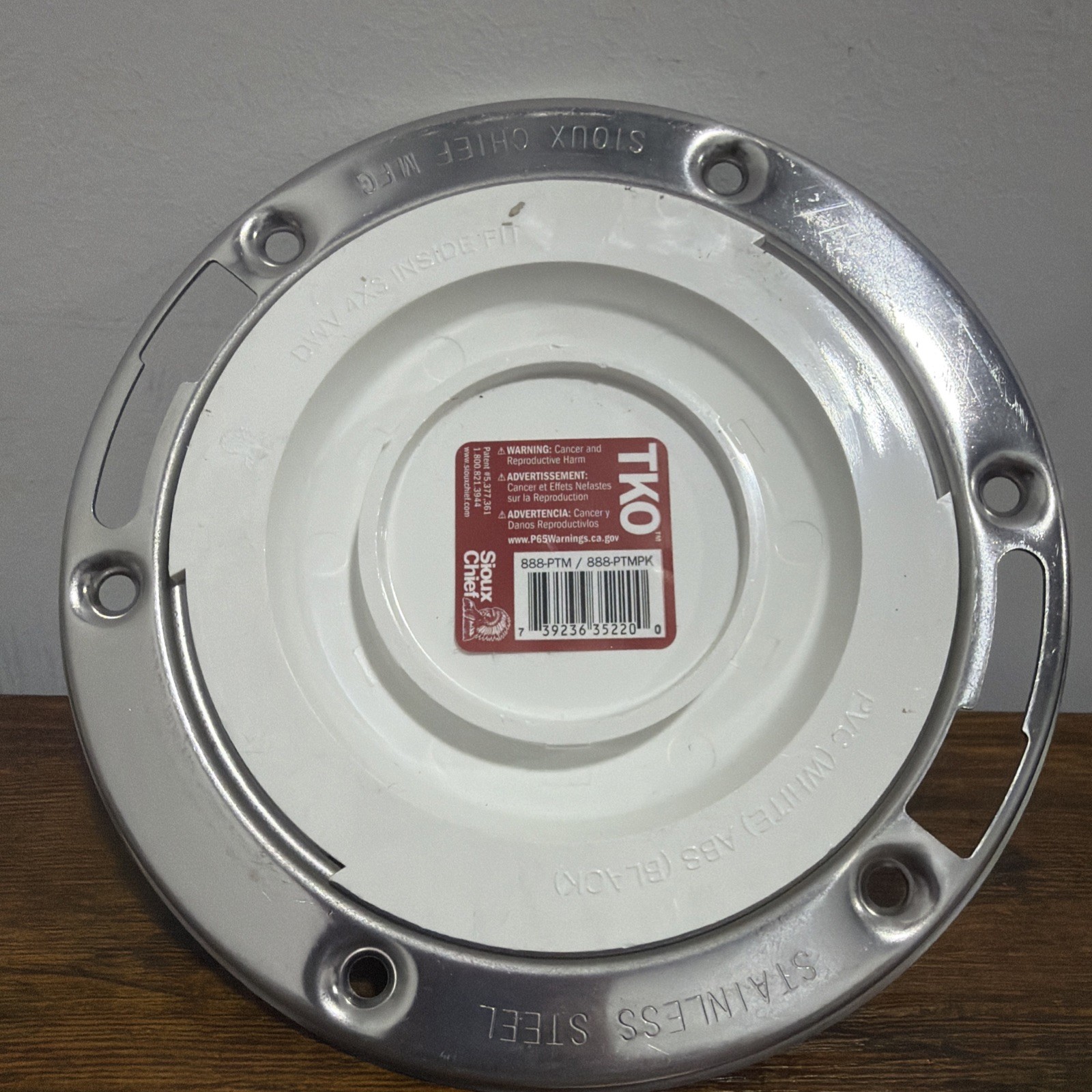 Sioux Chief 888 Ptm Tko Pvc Closet Flange 3 Inch Stainless Steel Ring